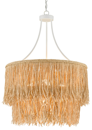 Samoa Four Light Chandelier in Gesso White/Natural Rope (142|9000-0649)