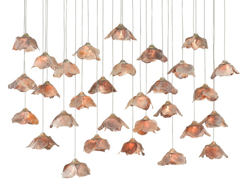 Catrice 30 Light Pendant in Painted Silver/Contemporary Silver Leaf/Natural Shell (142|9000-0679)