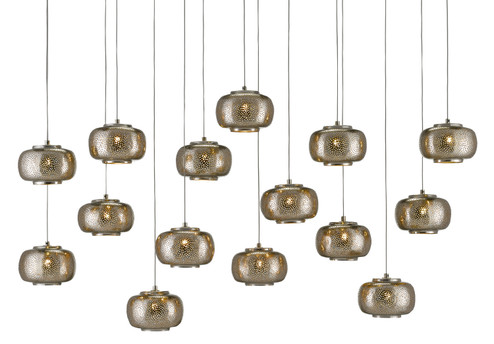 Pepper 15 Light Pendant in Painted Silver/Nickel (142|9000-0692)