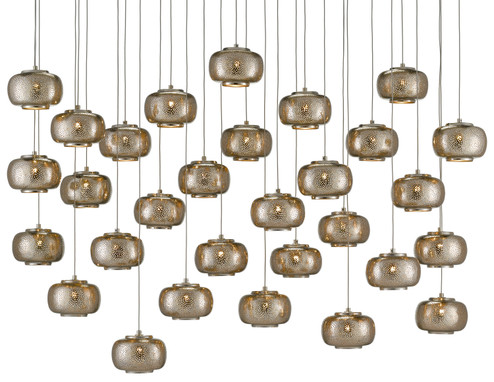 Pepper 30 Light Pendant in Painted Silver/Nickel (142|9000-0693)
