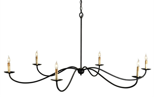 Saxon Six Light Chandelier in Zanzibar Black (142|9267)