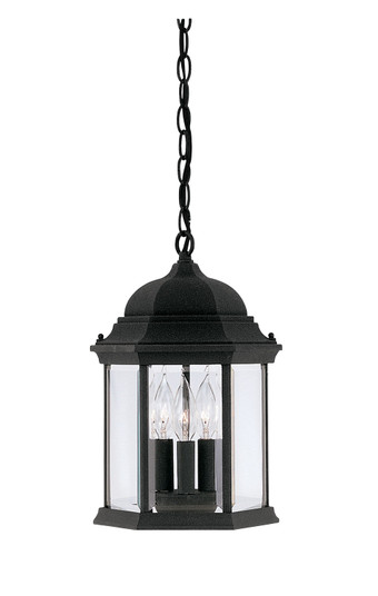 Devonshire Three Light Hanging Lantern in Black (43|2984-BK)