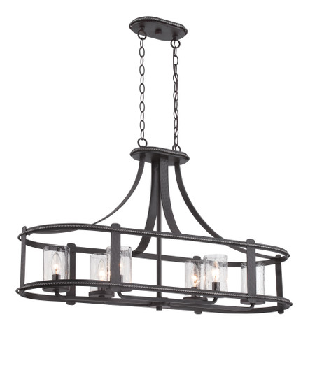 Palencia Six Light Linear Chandelier in Artisan Pardo Wash (43|87538-APW)