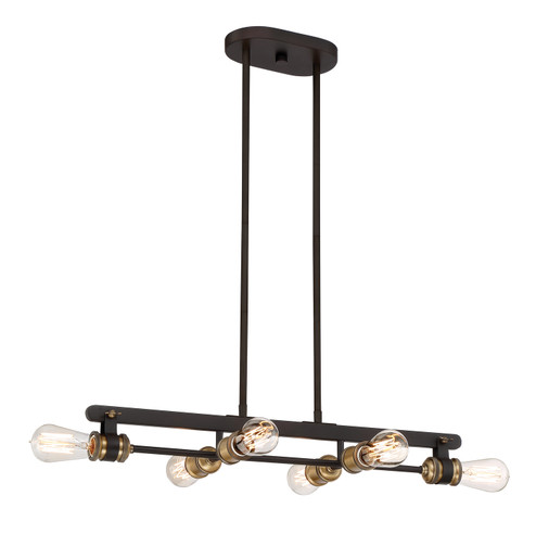 Miles Six Light Chandelier in Vintage Bronze (43|91086-VB)
