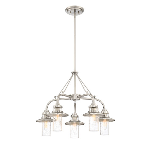 Dover Five Light Chandelier in Satin Platinum (43|91585-SP)