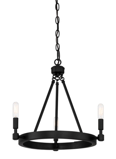 Fiora Three Light Chandelier in Black (43|92583-BK)