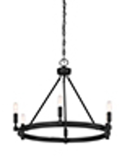 Fiora Six Light Chandelier in Black (43|92586-BK)