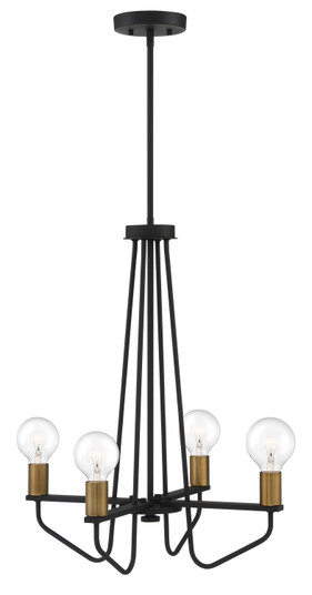 Ravella Four Light Chandelier in Black (43|94234-BK)