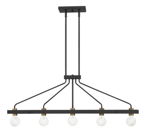 Ravella Five Light Island Chandelier in Black (43|94238-BK)