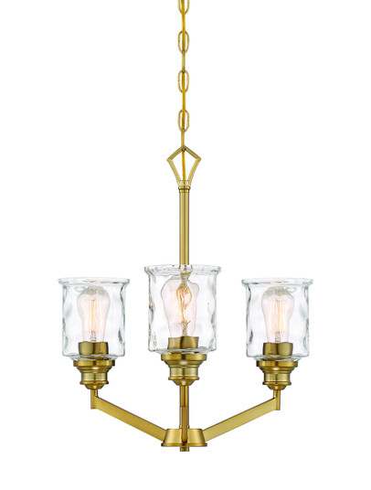 Drake Three Light Chandelier in Brushed Gold (43|96383-BG)