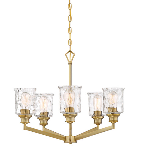 Drake Five Light Chandelier in Brushed Gold (43|96385-BG)
