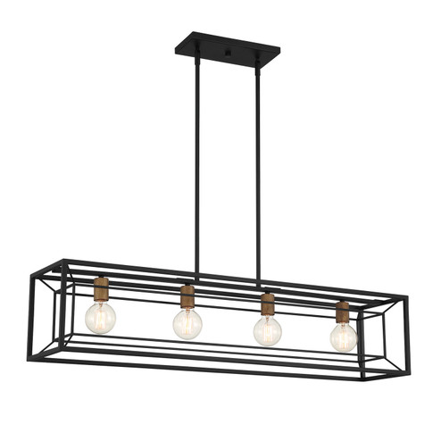 Within Four Light Island Pendant in Matte Black (43|D237M-IS-MB)