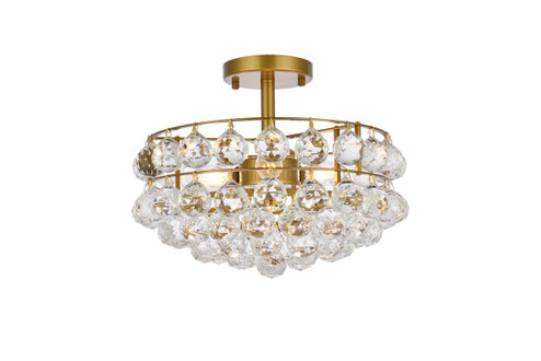 Savannah Three Light Flush Mount in Brass (173|1107F14BR)