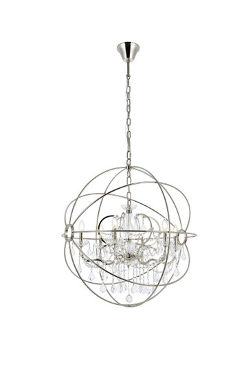 Geneva Six Light Chandelier in Polished Nickel (173|1130D32PN/RC)