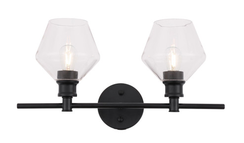 Gene Two Light Wall Sconce in Black (173|LD2312BK)