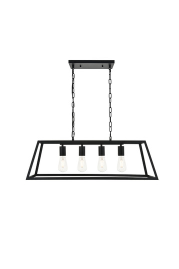 Resolute Four Light Pendant in black (173|LD4061D32BK)