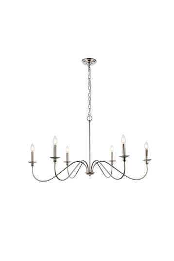 Rohan Six Light Chandelier in Polished Nickel (173|LD5056D42PN)