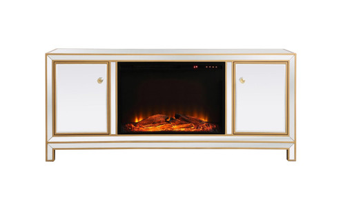 Reflexion TV Stand with Fireplace in Gold (173|MF701G-F1)