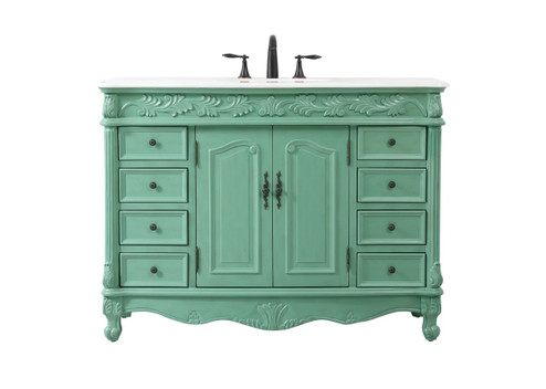 Bordeaux Vanity Sink Set in Vintage Mint (173|VF-1039VM)
