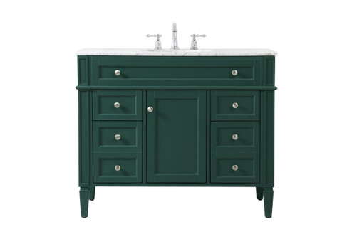 Park Avenue Single Bathroom Vanity in Green (173|VF12542GN)