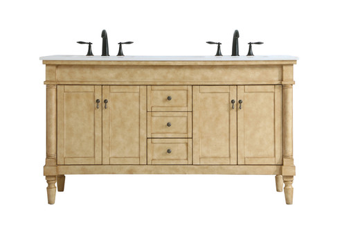 Lexington Double Bathroom Vanity in antique beige (173|VF13060DAB)