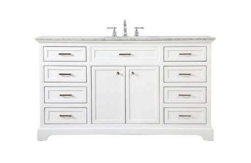 Americana Single Bathroom Vanity in White (173|VF15060WH)