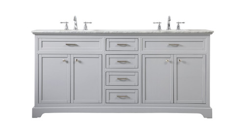 Americana Double Bathroom Vanity in Grey (173|VF15072DGR)