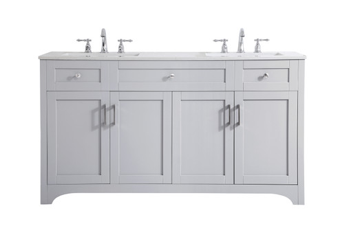 moore Double Bathroom Vanity in Grey (173|VF17060DGR)