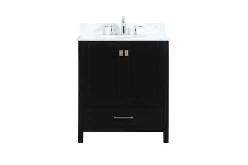 Irene Vanity Sink Set in Black (173|VF18830BK-BS)