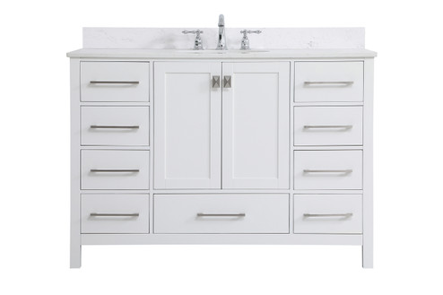 Irene Bathroom Vanity Set in White (173|VF18848WH-BS)