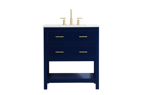 Sinclaire Single Bathroom Vanity in Blue (173|VF19030BL)