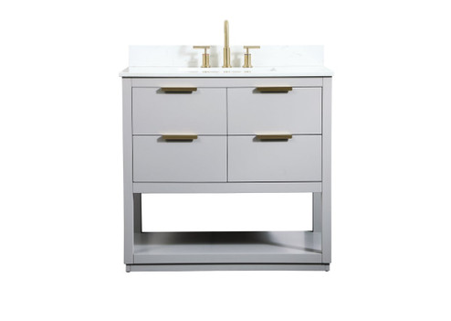 Larkin Vanity Sink Set in Grey (173|VF19236GR-BS)