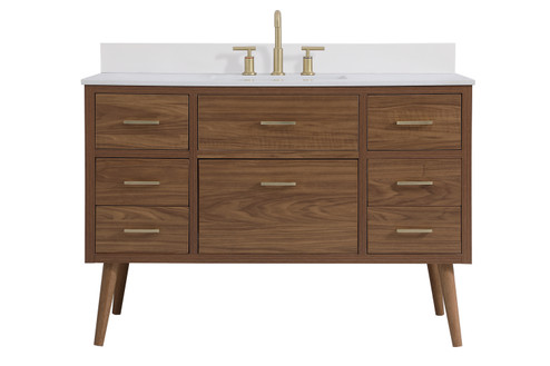 Boise Bathroom Vanity Set in Walnut Brown (173|VF41048WB-BS)