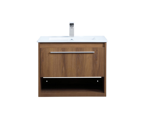 Kasper Single Bathroom Floating Vanity in Walnut Brown (173|VF43024WB)