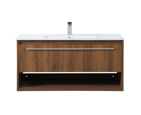 Kasper Single Bathroom Floating Vanity in Walnut Brown (173|VF43040WB)