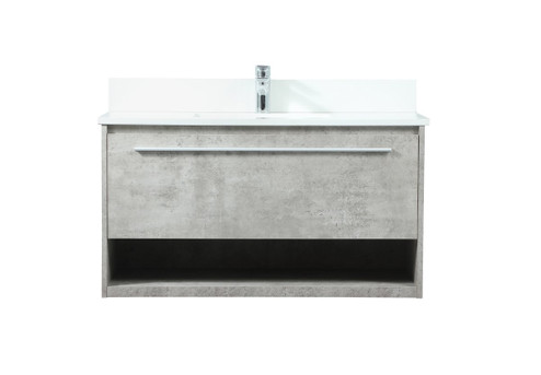 Roman Vanity Sink Set in Concrete Grey (173|VF43536MCG-BS)