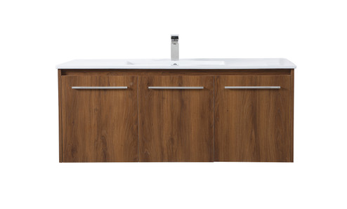 Rasina Single Bathroom Floating Vanity in Walnut Brown (173|VF44048WB)