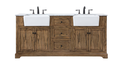 Franklin Double Bathroom Vanity in Driftwood (173|VF60272DDW)