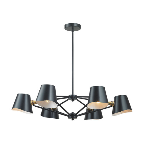 Webre Six Light Chandelier in Gold Leaf (45|1141-018)