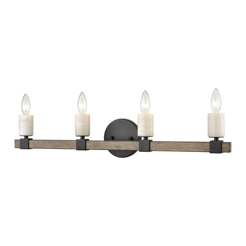 Stone Manor Four Light Vanity in Matte Black (45|15469/4)