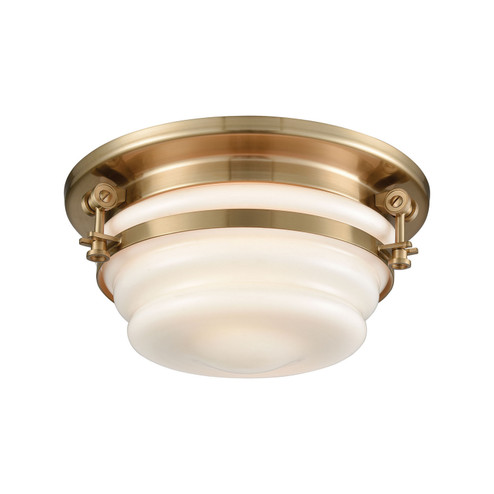 Riley Two Light Flush Mount in Satin Brass (45|16093/2)