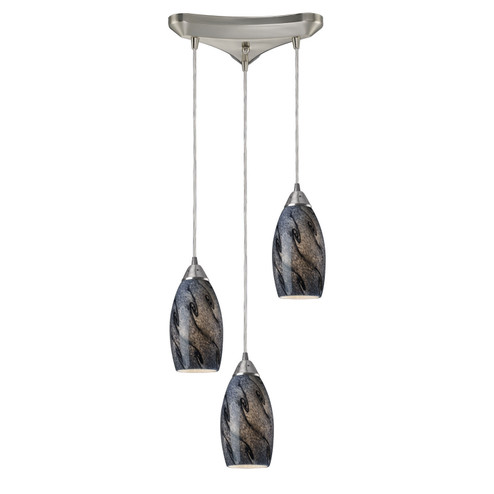 Galaxy Three Light Pendant in Satin Nickel (45|20001/3SG)