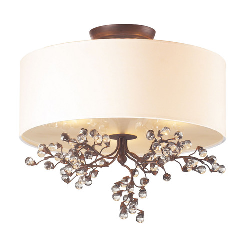 Winterberry Three Light Semi Flush Mount in Antique Darkwood (45|20089/3)