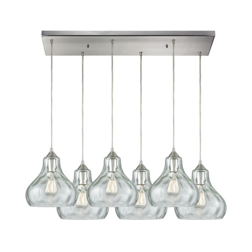 Belmont Six Light Pendant in Satin Nickel (45|25100/6RC)