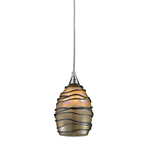 Vines One Light Mini Pendant in Satin Nickel (45|31142/1)