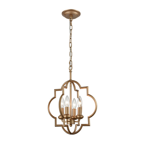 Chandette Four Light Chandelier in Matte Gold (45|31826/4)