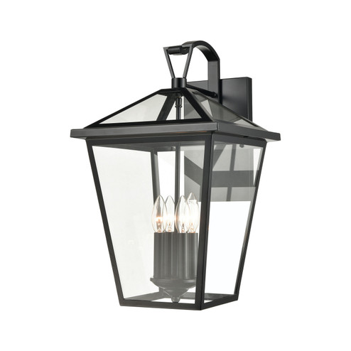 Main Street Four Light Outdoor Wall Sconce in Black (45|45472/4)