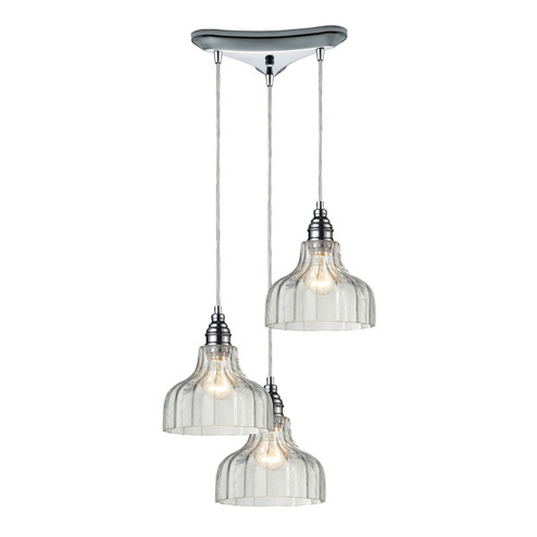 Danica Three Light Pendant in Polished Chrome (45|46018/3)