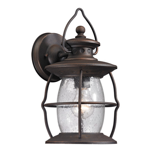 Village Lantern One Light Outdoor Wall Sconce in Weathered Charcoal (45|47040/1)