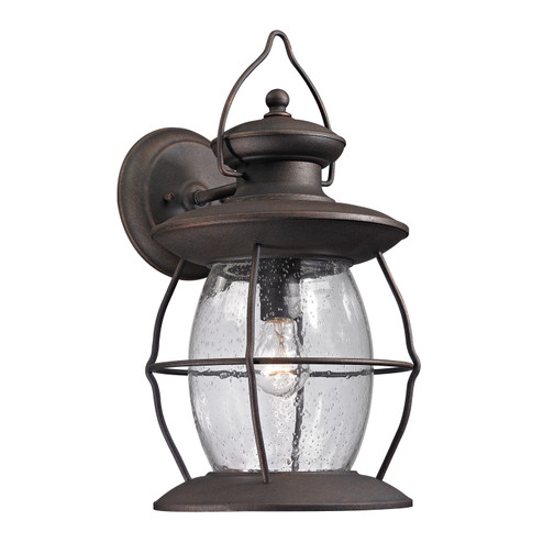 Village Lantern One Light Outdoor Wall Sconce in Weathered Charcoal (45|47044/1)